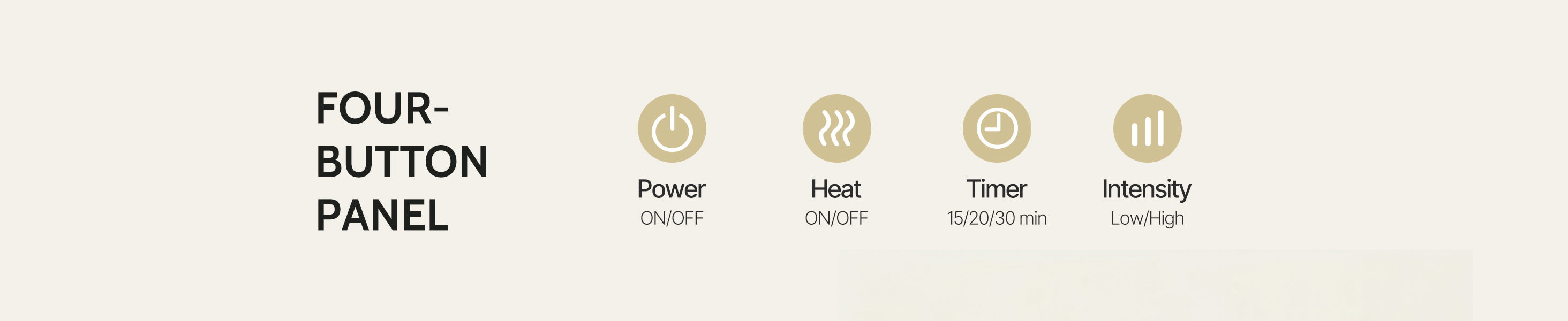 theneat neatvibe foot massager with four-button panel